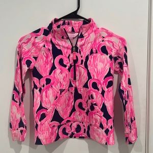 Lilly Pulitzer, child 6-7, pink flamingo pullover
